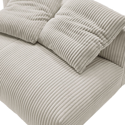 Modway EEI-6890 Solace Modular Corduroy Upholstered Armless Loveseat - Plaza Home Decor