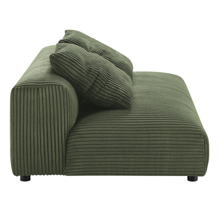 Modway EEI-7032 Solace 4-Piece Modular Corduroy Upholstered Sectional Sofa With Ottoman - Plaza Home Decor