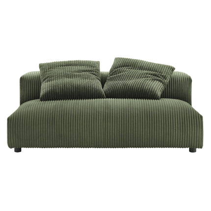 Modway EEI-7030 Solace Modular Corduroy Upholstered Armless Loveseat and Ottoman Set - Plaza Home Decor