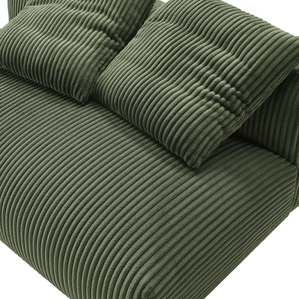 Modway EEI-6890 Solace Modular Corduroy Upholstered Armless Loveseat - Plaza Home Decor