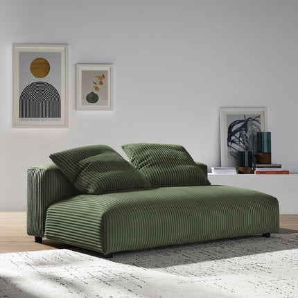 Modway EEI-6890 Solace Modular Corduroy Upholstered Armless Loveseat - Plaza Home Decor