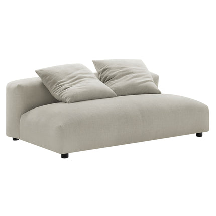Modway EEI-7031 Solace Modular Upholstered Fabric Armless Loveseat and Ottoman Set - Plaza Home Decor