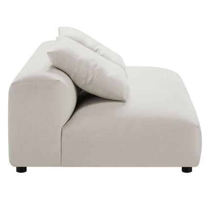 Modway EEI-7033 Solace 4-Piece Modular Upholstered Fabric Sectional Sofa With Ottoman - Plaza Home Decor