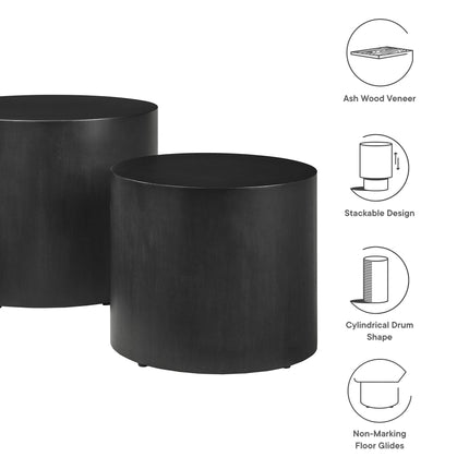 Modway EEI-6893 Amani Round Nesting Coffee Tables Set of 2 Modway