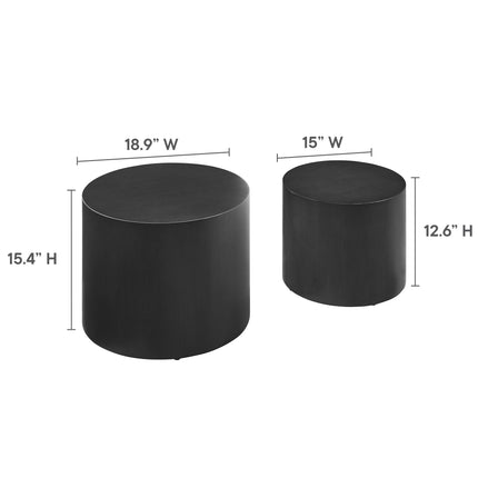 Modway EEI-6893 Amani Round Nesting Coffee Tables Set of 2 Modway