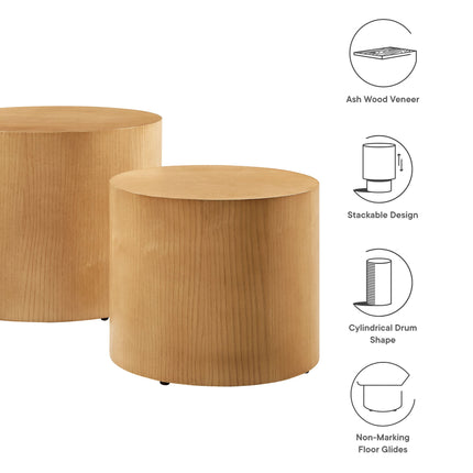 Modway EEI-6893 Amani Round Nesting Coffee Tables Set of 2 Modway