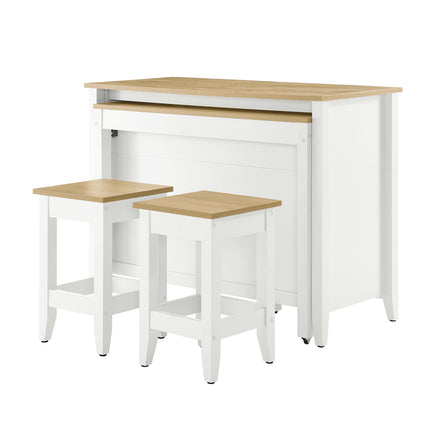 Modway EEI-6894 Garland 3-Piece Kitchen Island and Stool Set Modway