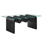 Black / Glass Top