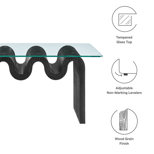 Modway EEI-6900 Ondine Glass Top Coffee Table Modway