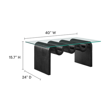Modway EEI-6900 Ondine Glass Top Coffee Table Modway