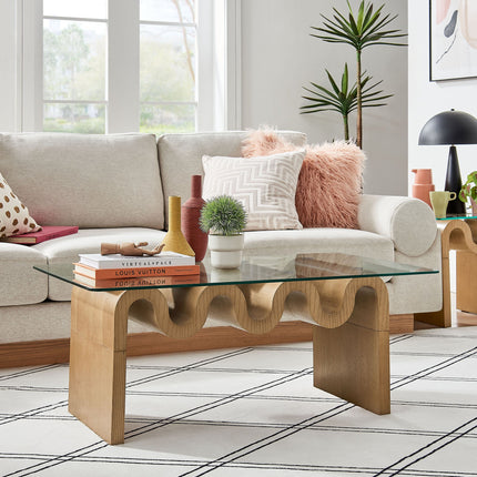Modway EEI-6900 Ondine Glass Top Coffee Table Modway