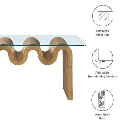 Modway EEI-6900 Ondine Glass Top Coffee Table Modway