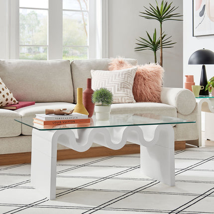 Modway EEI-6900 Ondine Glass Top Coffee Table Modway