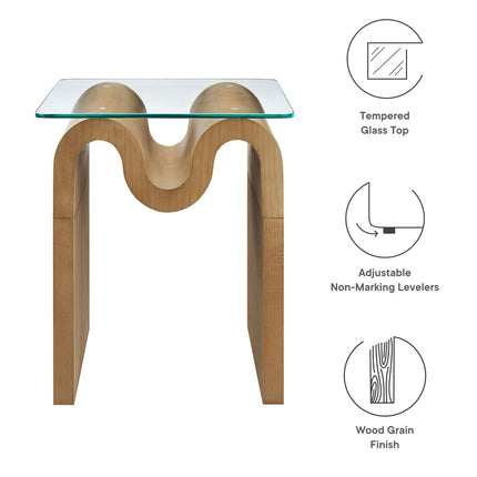 Modway EEI-6902 Ondine Glass Top Side Table Modway
