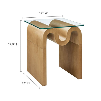 Modway EEI-6902 Ondine Glass Top Side Table Modway