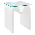 White / Glass Top