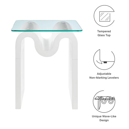 Modway EEI-6902 Ondine Glass Top Side Table Modway