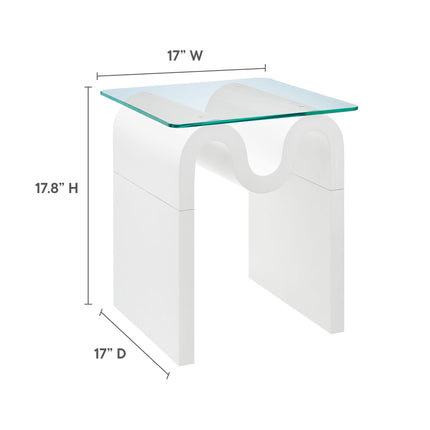Modway EEI-6902 Ondine Glass Top Side Table Modway