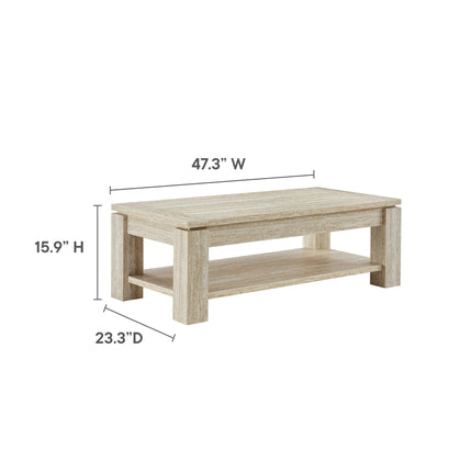 Modway EEI-6908 Hollis Travertine Coffee Table Modway