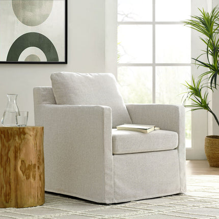 Modway EEI-6910 Serene Fabric Slipcovered Swivel Armchair Modway