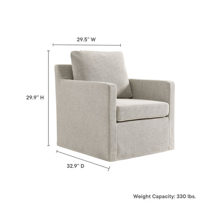Modway EEI-6910 Serene Fabric Slipcovered Swivel Armchair Modway