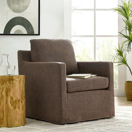 Modway EEI-6910 Serene Fabric Slipcovered Swivel Armchair Modway