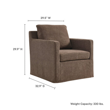 Modway EEI-6910 Serene Fabric Slipcovered Swivel Armchair Modway