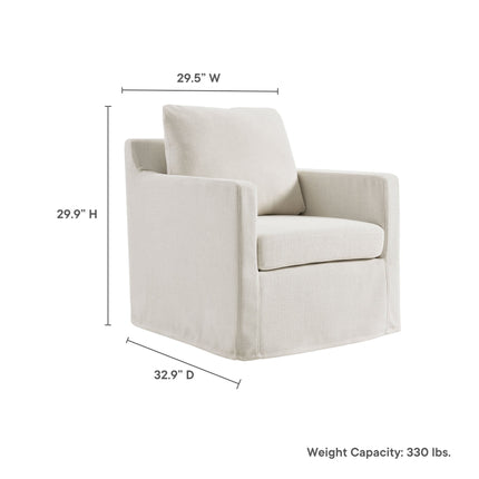 Modway EEI-6910 Serene Fabric Slipcovered Swivel Armchair Modway