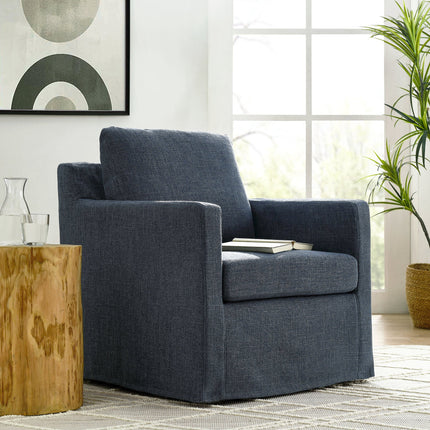 Modway EEI-6910 Serene Fabric Slipcovered Swivel Armchair Modway