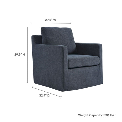 Modway EEI-6910 Serene Fabric Slipcovered Swivel Armchair Modway