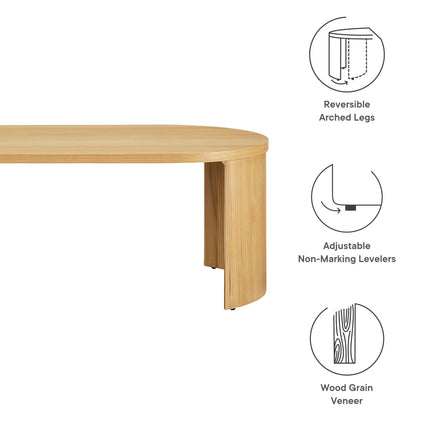 Modway EEI-6911 Aspect Oval Wood Coffee Table Modway