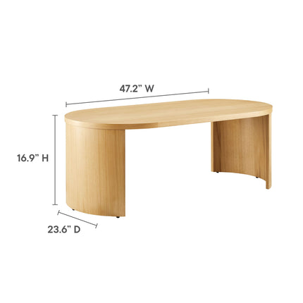 Modway EEI-6911 Aspect Oval Wood Coffee Table Modway