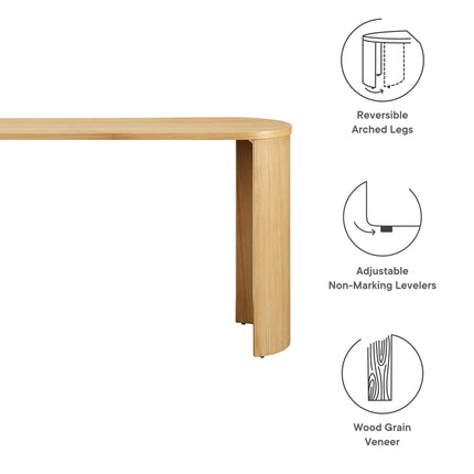 Modway EEI-6912 Aspect Oval Wood Entryway Console Table Modway