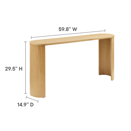Modway EEI-6912 Aspect Oval Wood Entryway Console Table Modway