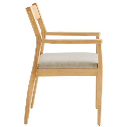 Modway EEI-6916 Solara Fabric Wood Dining Armchairs Set of 2 - Plaza Home Decor