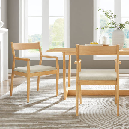Modway EEI-6916 Solara Fabric Wood Dining Armchairs Set of 2 - Plaza Home Decor