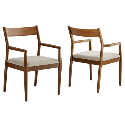 Modway EEI-6916 Solara Fabric Wood Dining Armchairs Set of 2 - Plaza Home Decor