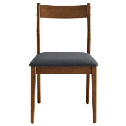 Modway EEI-7078 Solara 7-Piece Wood Dining Set with Vegan Leather Side Chairs - Plaza Home Decor