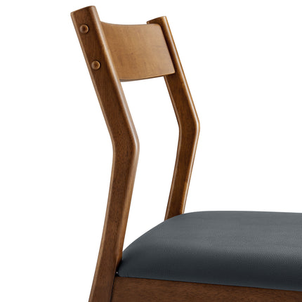 Modway EEI-6917 Solara Vegan Leather Wood Dining Side Chairs Set of 2 - Plaza Home Decor
