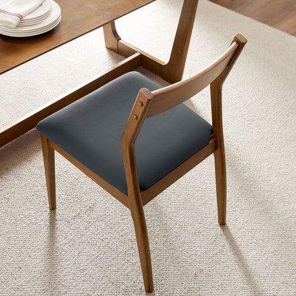 Modway EEI-6917 Solara Vegan Leather Wood Dining Side Chairs Set of 2 - Plaza Home Decor