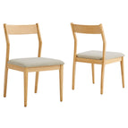 Natural Heathered Weave Beige / Fabric Wood