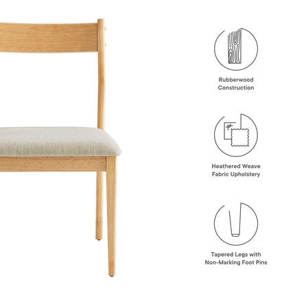 Modway EEI-6918 Solara Fabric Wood Dining Side Chairs Set of 2 - Plaza Home Decor
