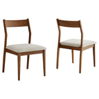 Walnut Heathered Weave Beige / Fabric Wood