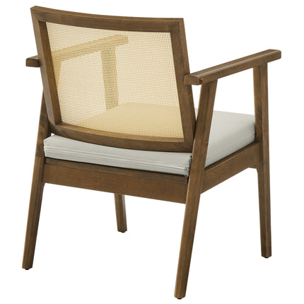 Modway EEI-6921 Thera Vegan Leather and Cane Accent Armchairs Set of 2 - Plaza Home Decor