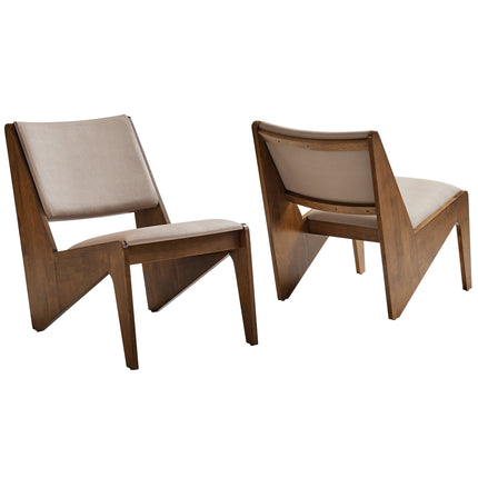 Modway EEI-6922 Rylina Vegan Leather Accent Chairs Set of 2 Modway