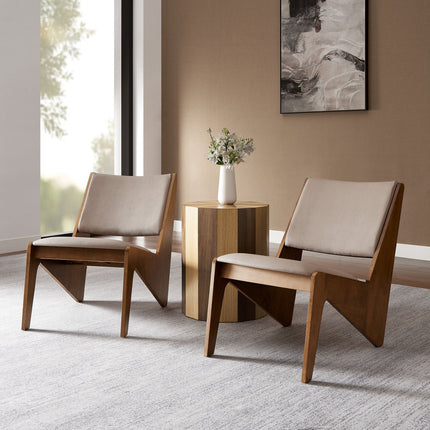 Modway EEI-6922 Rylina Vegan Leather Accent Chairs Set of 2 Modway