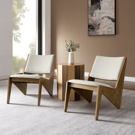 Modway EEI-6922 Rylina Vegan Leather Accent Chairs Set of 2 Modway