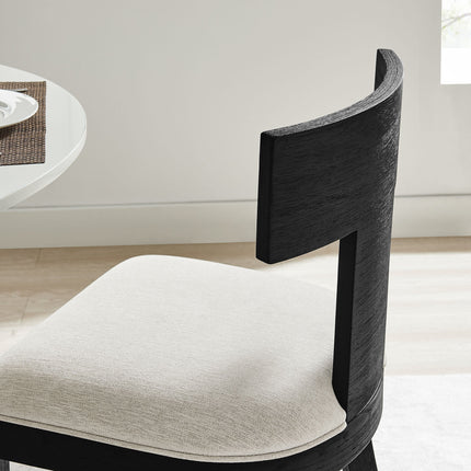 Modway EEI-6923 Peregrine Wood and Fabric Upholstered Dining Chairs Set of 2 Modway