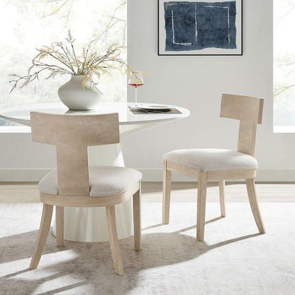 Modway EEI-6923 Peregrine Wood and Fabric Upholstered Dining Chairs Set of 2 Modway