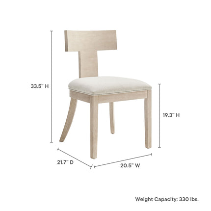Modway EEI-6923 Peregrine Wood and Fabric Upholstered Dining Chairs Set of 2 Modway